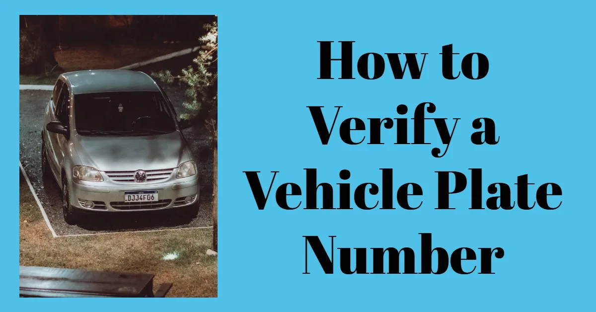 How to Verify a Vehicle Plate Numbe (4 Methods)