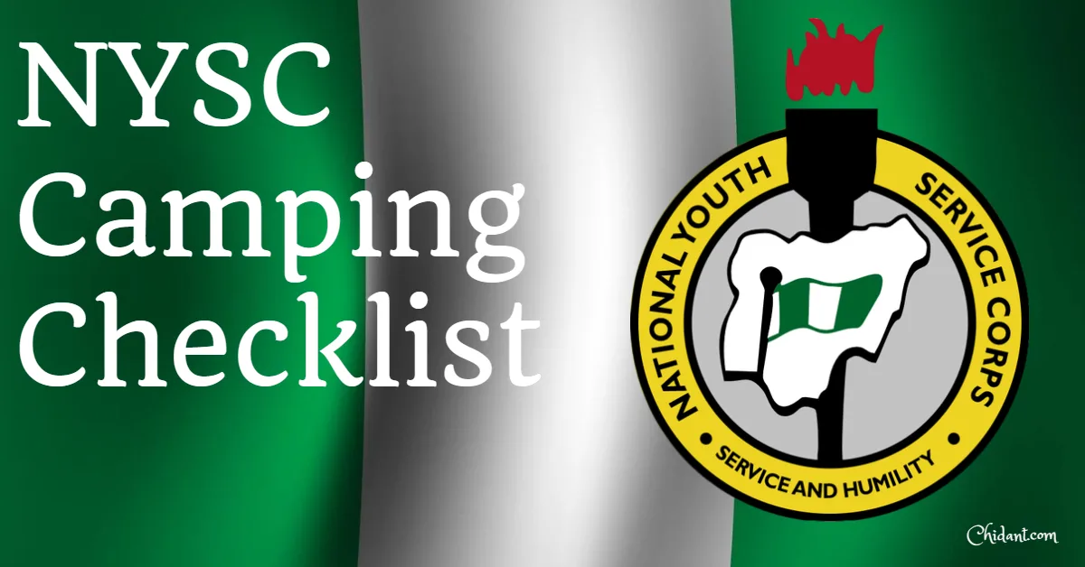 NYSC Camping Checklist