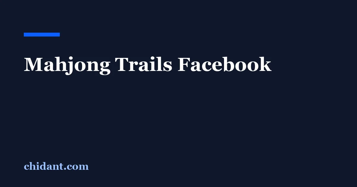 Mahjong Trails Facebook