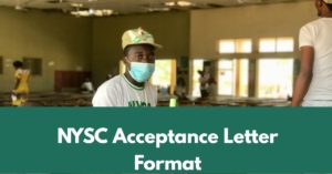 Acceptance Letter Format for NYSC 