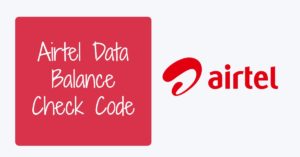 Airtel Data Balance Check Code