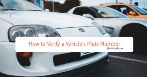 How to Verify a Vehicle Plate Number