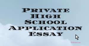how to write a good essay for high school application
