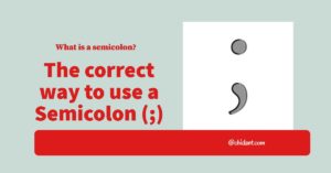 correct use of semicolon